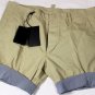 DSQUARED2 SHORTS $440 BROWN COTTON LOGO EMBROIDERED CAMP SHORT PANTS 34 50e NEW