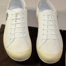 GUCCI SHOES $495 WHITE KANVAS LOGO CREST EMBROIDERED TRAINERS 13 46e NEW