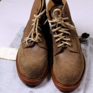 BRUNELLO CUCINELLI SHOES $1140 SAND SUEDE WINGTIP LUG SOLE BOOT 10.5 43.5 NEW