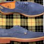 CESARE PACIOTTI SHOES $495 SMOKE BLUE SUEDE MADISON AVE 308 DERBY 10 43e NEW