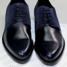 JIMMY CHOO SHOES $975 INK BLUE SUEDE CALFSKIN DEGRADE MILES DERBY 12 45e NEW