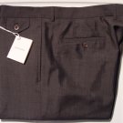 MICHAEL BASTIAN PANTS $595 CHARCOAL BLACK WOOL SHARKSKIN FITLEG SLACKS 38 54 NEW