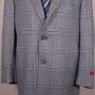 ISAIA COAT $3850 GRAY GLENPLAID SUPER 180's 3-BTN HANDMADE TOP COAT 44R 54e NEW