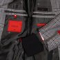 ISAIA COAT $3850 GRAY GLENPLAID SUPER 180's 3-BTN HANDMADE TOP COAT 44R 54e NEW