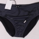 DIOR SWIMSUIT $295 SLATE GRAY LOGO SWIM BRIEFS BEACHWEAR BATHING SLIP LG 52e NEW