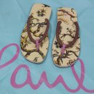 PAUL SMITH SHOES $235 YELLOW IVY LEATHER WOVEN THONG SANDAL SMALL 7-8 39-41e NEW