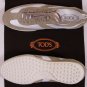 TOD'S SHOES $445 WHITE/BEIGE LOGO STRIPE PEBBLE SOLE TRAINERS 11 44e NEW