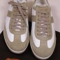 TOD'S SHOES $445 WHITE/BEIGE LOGO STRIPE PEBBLE SOLE TRAINERS 11 44e NEW