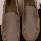 GIORGIO ARMANI SHOES $595 LIGHT BROWN LOGO EMBELLISHED SUEDE DRIVERS 11 44e NEW