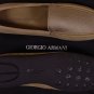 GIORGIO ARMANI SHOES $595 LIGHT BROWN LOGO EMBELLISHED SUEDE DRIVERS 11 44e NEW