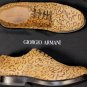 GIORGIO ARMANI SHOES $990 BROWN LEOPARD PRINT PONY HAIR CAPTOE DERBY 8 41e NEW
