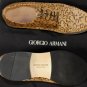GIORGIO ARMANI SHOES $990 BROWN LEOPARD PRINT PONY HAIR CAPTOE DERBY 8 41e NEW