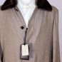 BRIONI JACKET $6,995 MALT BROWN 5-BTN CASHMERE/MINK HANDMADE CAR COAT 46 56e NEW