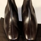 TOD'S SHOES $545 DARK BROWN LOGO EMBOSSED PEBBLE SOLE CHELSEA BOOTS 8 42e NEW
