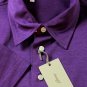 BRIONI POLO $395 DARK PURPLE COMBED COTTON 3-BTN POLO GOLF SHIRT XL 54e NEW