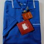LORO PIANA REGATTA POLO $495 BLUE CONTRAST ACCENT STRIPE PIQUE POLO XL 54e NEW