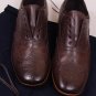 PRADA SHOES $740 BROWN OPTIONAL LACED VINTAGED WING TIP OXFORD 9.5 42.5e NEW