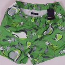 ZEGNA SPORT SWIMSUIT $195 GREEN/GRAY LEAF PRINT BEACHWEAR SWIM TRUNKS XL 54e NEW