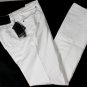 YSL RIVE GAUCHE JEANS $585 WHITE LOGO POCKET TIGHT LEG RAW DENIM 36/36 52e NEW