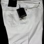 YSL RIVE GAUCHE JEANS $585 WHITE LOGO POCKET TIGHT LEG RAW DENIM 36/36 52e NEW