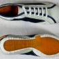 ETRO SHOES $535 WHITE/BLUE/ORANGE MIXED MEDIA LOGO STITCHED TRAINER 8D 41e NEW