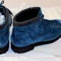 SANTONI SHOES $695 SLATE BLUE SUEDE LUG SOLE PAD ANKLE HIKING BOOT 10 43 NEW