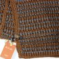 LORO PIANA SCARF $795 BROWN/BLUE CASHMERE BLANKET KNIT SCARF NEW