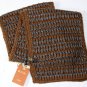 LORO PIANA SCARF $795 BROWN/BLUE CASHMERE BLANKET KNIT SCARF NEW
