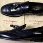 SALVATORE FERRAGAMO SHOES $720 DARK BLUE WINGTIP TASSELE VAMP LOAFER 10D 43e NEW