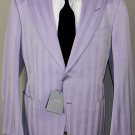 TOM FORD JACKET $3190 LILAC COTTON/SILK HERRINGBONE STRIPE 2BTN BLAZER 42 54 NEW