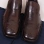 PRADA SHOES $795 DARK BROWN WING-TIP TOE STITCH ORNAMENTED LOAFER 9.5 42.5e NEW
