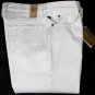 GUCCI JEANS $595 WHITE LOGO CREST EMBOSSED 6PKT STRAIGHT LEG DENIM 38/36 54e NEW