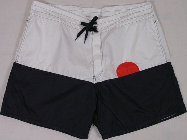 MICHAEL BASTIAN SWIM TRUNKS $395 WHITE SUNSET SILHOUETTE SWIM SUIT LARGE 52e NEW