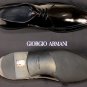 GIORGIO ARMANI SHOES $645 BLACK BRUSHED CALF STITCHED COMFORT DERBY 9 42e NEW