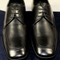 PRADA SHOES $670 BLACK LOGO EMBOSSED NICE CALF LACE UP DERBY 8.5 41.5e NEW