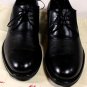 SALVATORE FERRAGAMO SHOES $790 BLACK PEBBLE GRAIN CONTRAST DERBY 10.5D 43.5e NEW