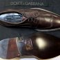 DOLCE & GABBANA SHOES $1290 DARK BROWN WINGTIP STITCH RUNWAY DERBY 10 43e NEW