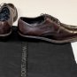 DOLCE & GABBANA SHOES $1290 DARK BROWN WINGTIP STITCH RUNWAY DERBY 10 43e NEW