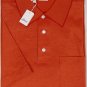 BRIONI POLO $395 BURNT ORANGE 3-BTN PIQUE COTTON POLO GOLF SHIRT SM 48e NEW