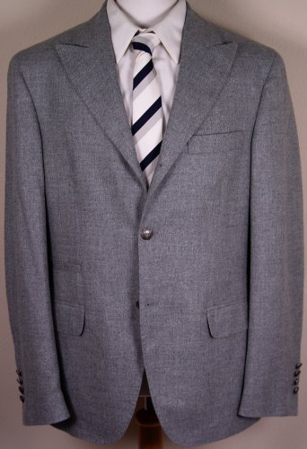 BRUNELLO CUCINELLI COAT $2495 GRAY WOOL/CASHMERE/SILK 3-BTN JACKET 42 52 NEW