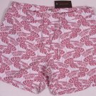 BOTTEGA VENETA SWIM TRUNKS $440 RED/WHITE LEAF BEACHWEAR SWIMSUIT Lg 52e NEW