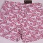 BOTTEGA VENETA SWIM TRUNKS $440 RED/WHITE LEAF BEACHWEAR SWIMSUIT Lg 52e NEW