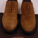 TOD'S SHOES $645 TOBACCO BROWN SUEDE SEAMLESS OXFORDS 12 45e NEW