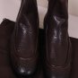 GUCCI SHOES $1010 DARK BROWN GRAIN CALFSKIN SIDE ZIP LOGO EMBOSS BOOTS 10 43 NEW