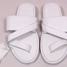 YOHJI YAMAMOTO Y's SHOES $445 WHITE CROSS STRAP GUM SOLE SANDALS 8 41e 3 NEW
