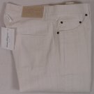 FERRAGAMO JEANS $475 BEIGE STRIPED LOGO ORNAMENT 5PKT SUMMER DENIM 38 54e NEW