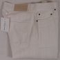 FERRAGAMO JEANS $475 BEIGE STRIPED LOGO ORNAMENT 5PKT SUMMER DENIM 38 54e NEW