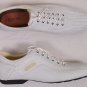 A. TESTONI SHOES $540 WHITE LOGO DIMPLE IMPRINT LOW PROFILE TRAINERS 13 46e NEW
