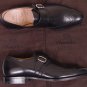 CHURCH'S SHOES $850 BLACK BENCH MADE WING TIP MONK STRAP DRESS SHOES 8 41e NEW