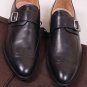 CHURCH'S SHOES $850 BLACK BENCH MADE WING TIP MONK STRAP DRESS SHOES 8 41e NEW